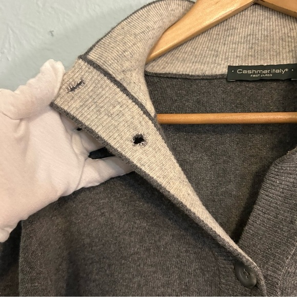 Cashmer Italy First Class Mens Sweater Size L/XL Cashmere Silk Merino Wool Blend - Picture 4 of 8
